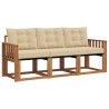 Ensemble de canapés d'extérieur 3 pcs Naturel et Beige 525358525358