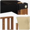 Ensemble de canapés d'extérieur 3 pcs Naturel et Beige 525358525358