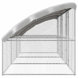 Kennel pour Chiens 3 pcs Argenté 6 x 2 x 2 m Acier galvanisé 525360525360