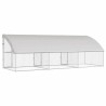 Kennel pour Chiens 3 pcs Argenté 6 x 2 x 2 m Acier galvanisé 525360525360