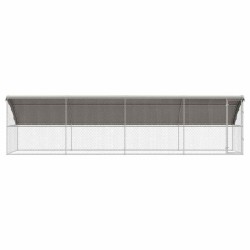 Kennel pour Chiens 4 pcs Argenté 8 x 2 x 2 m Acier galvanisé 525363525363