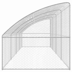 Kennel pour Chiens 4 pcs Argenté 8 x 2 x 2 m Acier galvanisé 525365525365