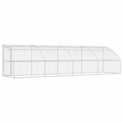 Kennel pour Chiens 4 pcs Argenté 8 x 2 x 2 m Acier galvanisé 525365525365