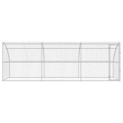 Kennel pour Chiens 3 pcs Argenté 6 x 2 x 2 m Acier galvanisé 525366525366