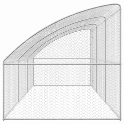 Kennel pour Chiens 3 pcs Argenté 6 x 2 x 2 m Acier galvanisé 525366525366