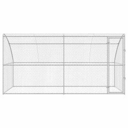 Kennel pour Chiens 2 pcs Argenté 4 x 2 x 2 m Acier galvanisé 525367525367