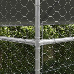 Kennel pour Chiens 3 pcs Argenté 6 x 2 x 2 m Acier galvanisé 525371525371