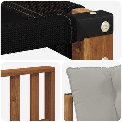 Ensemble de canapés d'extérieur 3 pcs Gris Naturel et Clair 525372525372