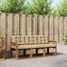Ensemble de canapés d'extérieur 3 pcs Naturel et Beige 525373525373