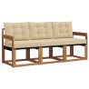 Ensemble de canapés d'extérieur 3 pcs Naturel et Beige 525373525373
