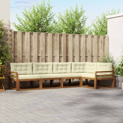 Ensemble de canapés d'extérieur 5 pcs Naturel et Crème 525374525374