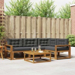 Ensemble de canapés d'extérieur 5 pcs Naturel et Anthracite 525376525376