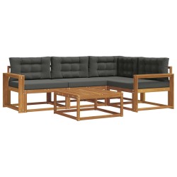 Ensemble de canapés d'extérieur 5 pcs Naturel et Anthracite 525376525376