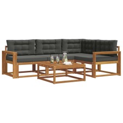Ensemble de canapés d'extérieur 5 pcs Naturel et Anthracite 525376525376