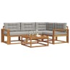 Ensemble de canapés d'extérieur 5 pcs Gris Naturel et Clair 525377525377
