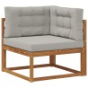 Ensemble de canapés d'extérieur 5 pcs Gris Naturel et Clair 525377525377