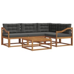 Ensemble de canapés d'extérieur 5 pcs Naturel et Anthracite 525381525381