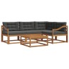 Ensemble de canapés d'extérieur 5 pcs Naturel et Anthracite 525381525381
