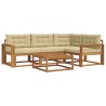Ensemble de canapés d'extérieur 5 pcs Naturel et Beige 525384525384