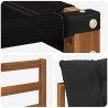 Ensemble de canapés d'extérieur 3 pcs Naturel et Noir 525386525386