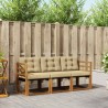 Ensemble de canapés d'extérieur 3 pcs Naturel et Beige 525389525389