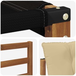 Ensemble de canapés d'extérieur 3 pcs Naturel et Beige 525389525389