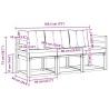 Ensemble de canapés d'extérieur 3 pcs Naturel et Beige 525389525389