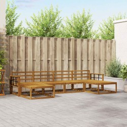 Ensemble de canapés d'extérieur 6 pcs Naturel 525390525390