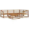 Ensemble de canapés d'extérieur 5 pcs Naturel 525391525391