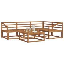 Ensemble de canapés d'extérieur 5 pcs Naturel 525391525391