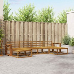 Ensemble de canapés d'extérieur 6 pcs Naturel 525392525392