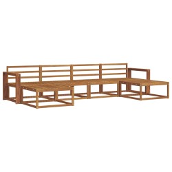Ensemble de canapés d'extérieur 6 pcs Naturel 525392525392