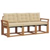 Ensemble de canapés d'extérieur 3 pcs Naturel et Beige 525397525397