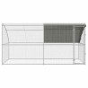 Cage à poules 2 pcs Argenté 400 x 200 x 200 cm Acier et PE 525402525402