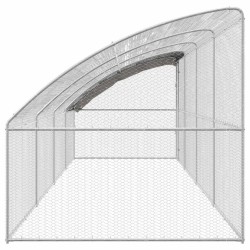 Cage à poules 4 pcs Argenté 800 x 200 x 200 cm Acier et PE 525403525403