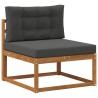 Ensemble de canapés d'extérieur 4 pcs Naturel et Anthracite 525404525404