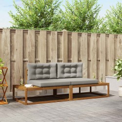 Ensemble de canapés d'extérieur 2 Pièce Gris Naturel et Clair 525407525407