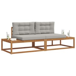 Ensemble de canapés d'extérieur 2 Pièce Gris Naturel et Clair 525407525407