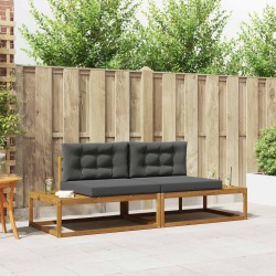 Ensemble de canapés d'extérieur 2 Pièce Naturel et Anthracite 525408525408