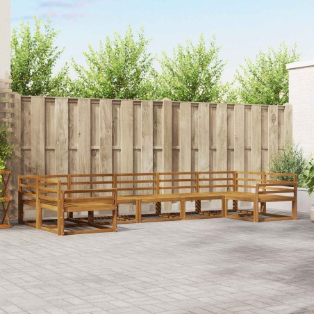 Ensemble de canapés d'extérieur 7 pcs Naturel 525411525411