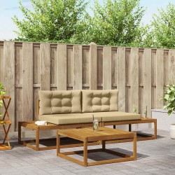 Ensemble de canapés d'extérieur 3 Pièce Naturel et Beige 525413525413