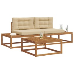 Ensemble de canapés d'extérieur 3 Pièce Naturel et Beige 525413525413