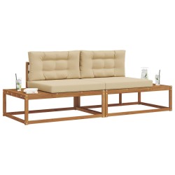 Ensemble de canapés d'extérieur 2 Pièce Naturel et Beige 525414525414
