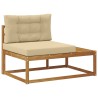 Ensemble de canapés d'extérieur 2 Pièce Naturel et Beige 525414525414