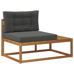 Ensemble de canapés d'extérieur 3 Pièce Naturel et Anthracite 525415525415
