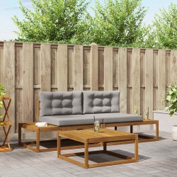 Ensemble de canapés d'extérieur 3 Pièce Gris Naturel et Clair 525416525416