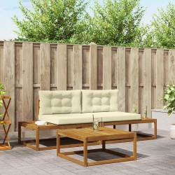 Ensemble de canapés d'extérieur 3 Pièce Naturel et Crème 525417525417