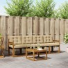Ensemble de canapés d'extérieur 5 pcs Naturel et Beige 525424525424