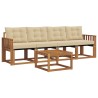 Ensemble de canapés d'extérieur 5 pcs Naturel et Beige 525426525426