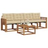 Ensemble de canapés d'extérieur 5 pcs Naturel et Beige 525426525426